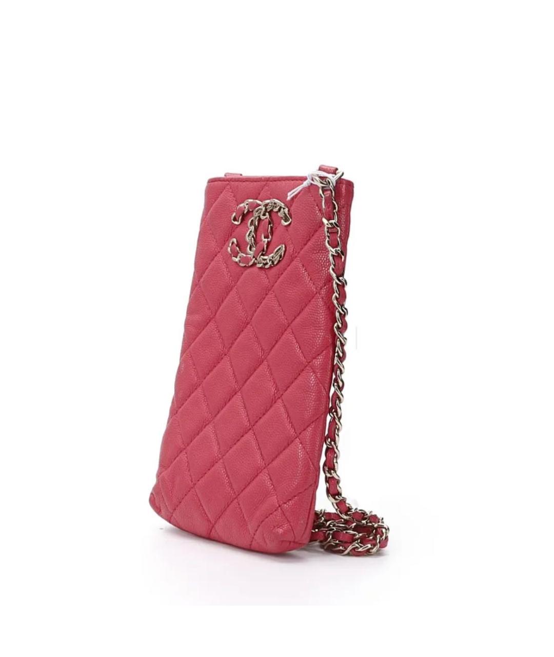 CHANEL Красная кожаная сумка через плечо, фото 2