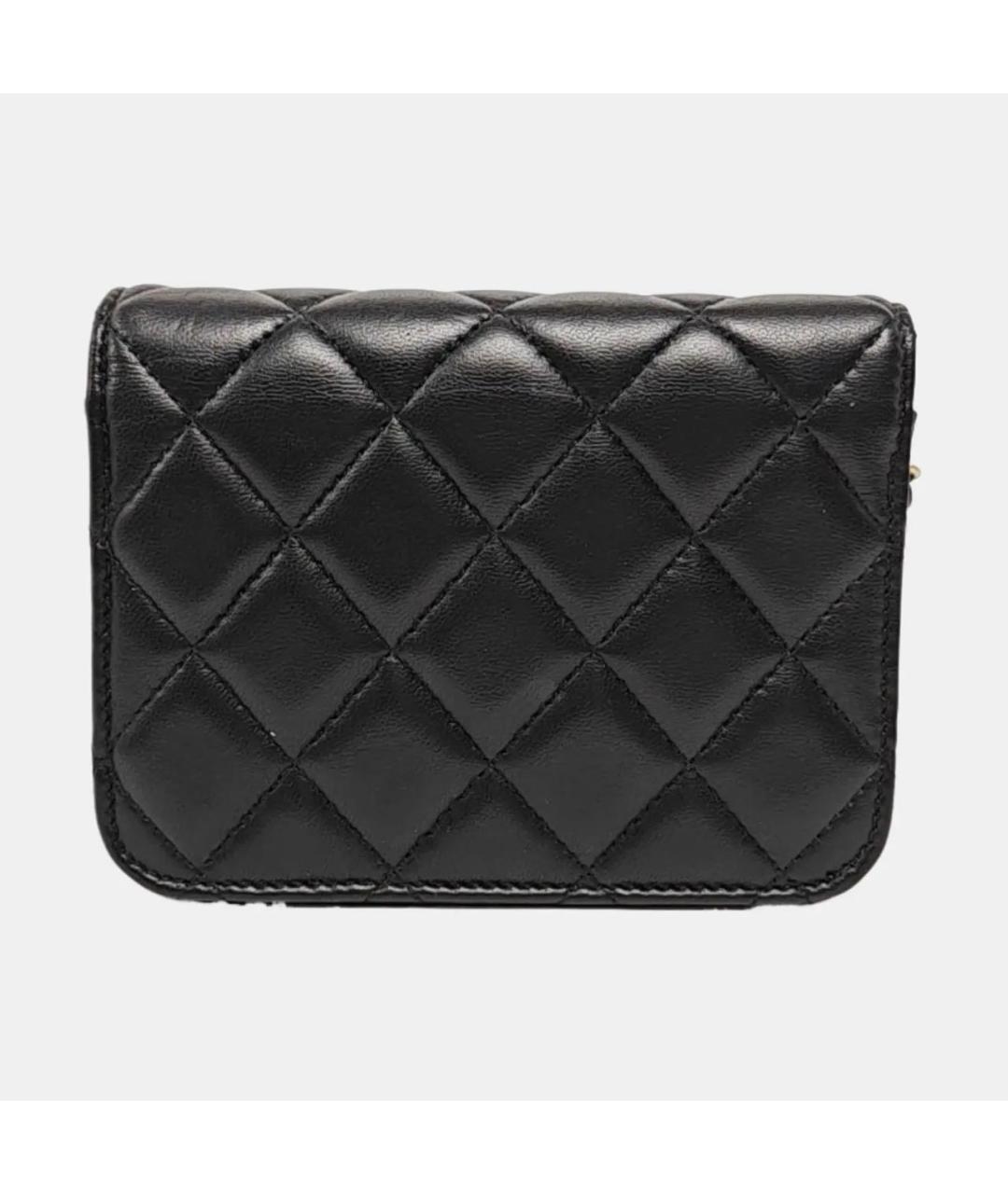 CHANEL Черная кожаная сумка через плечо, фото 4