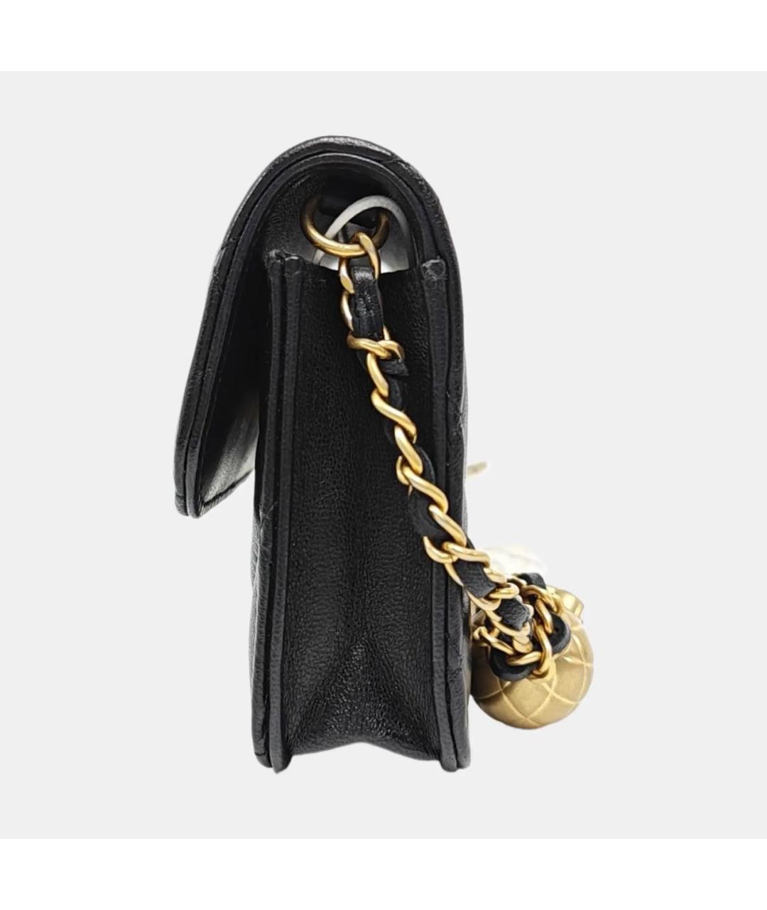 CHANEL Черная кожаная сумка через плечо, фото 2