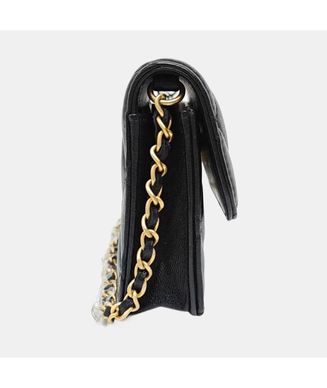 CHANEL Черная кожаная сумка через плечо, фото 3