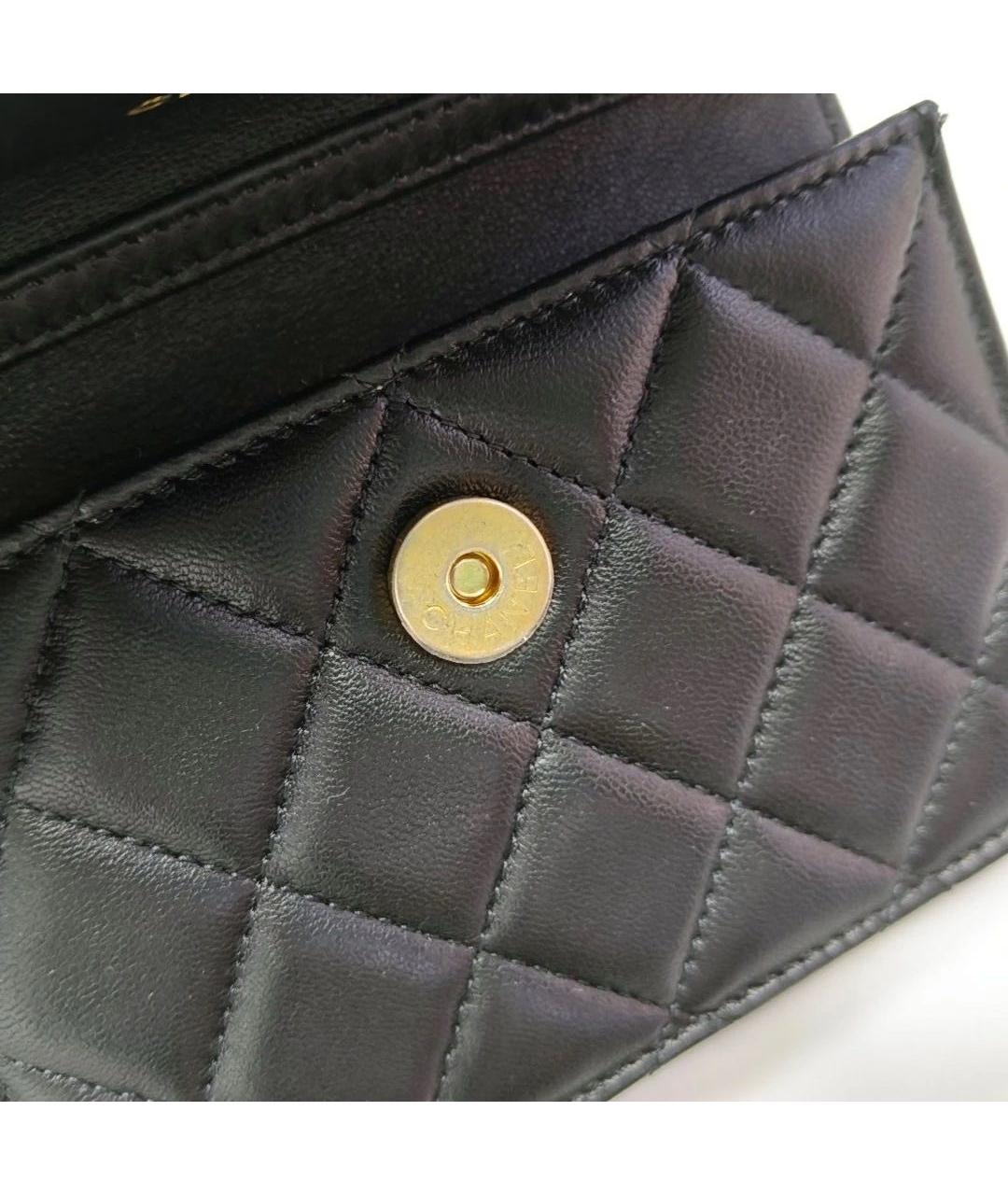 CHANEL Черная кожаная сумка через плечо, фото 6