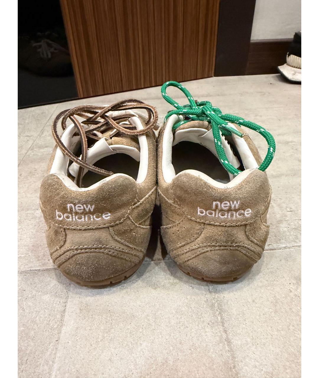 MIU MIU Бежевые замшевые кеды, фото 4