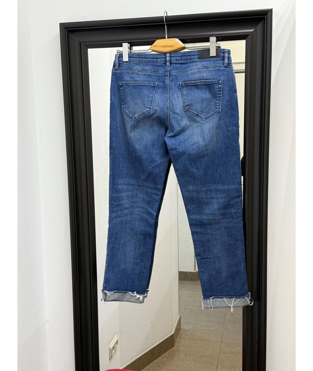 KARL LAGERFELD Синие хлопко-эластановые джинсы слим, фото 2