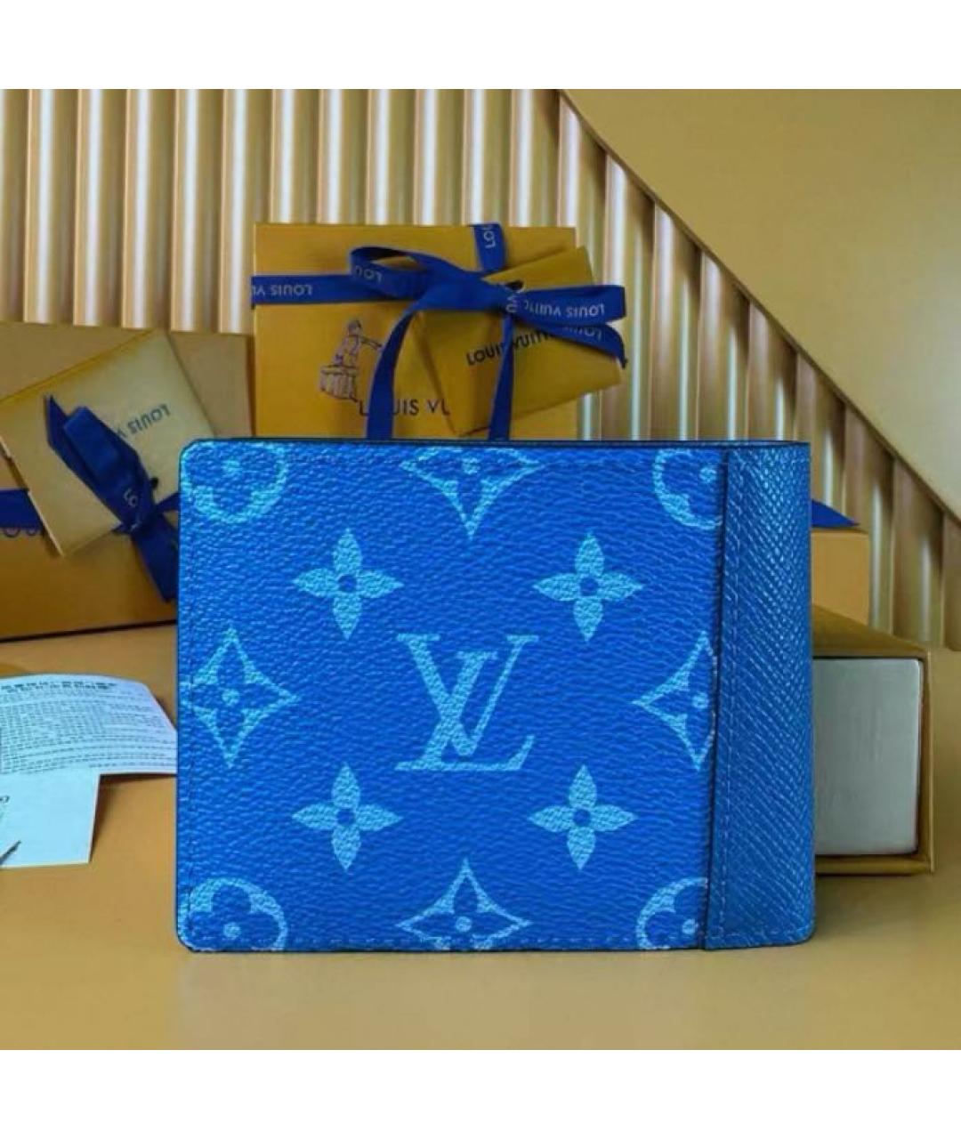 LOUIS VUITTON Синий кардхолдер, фото 4