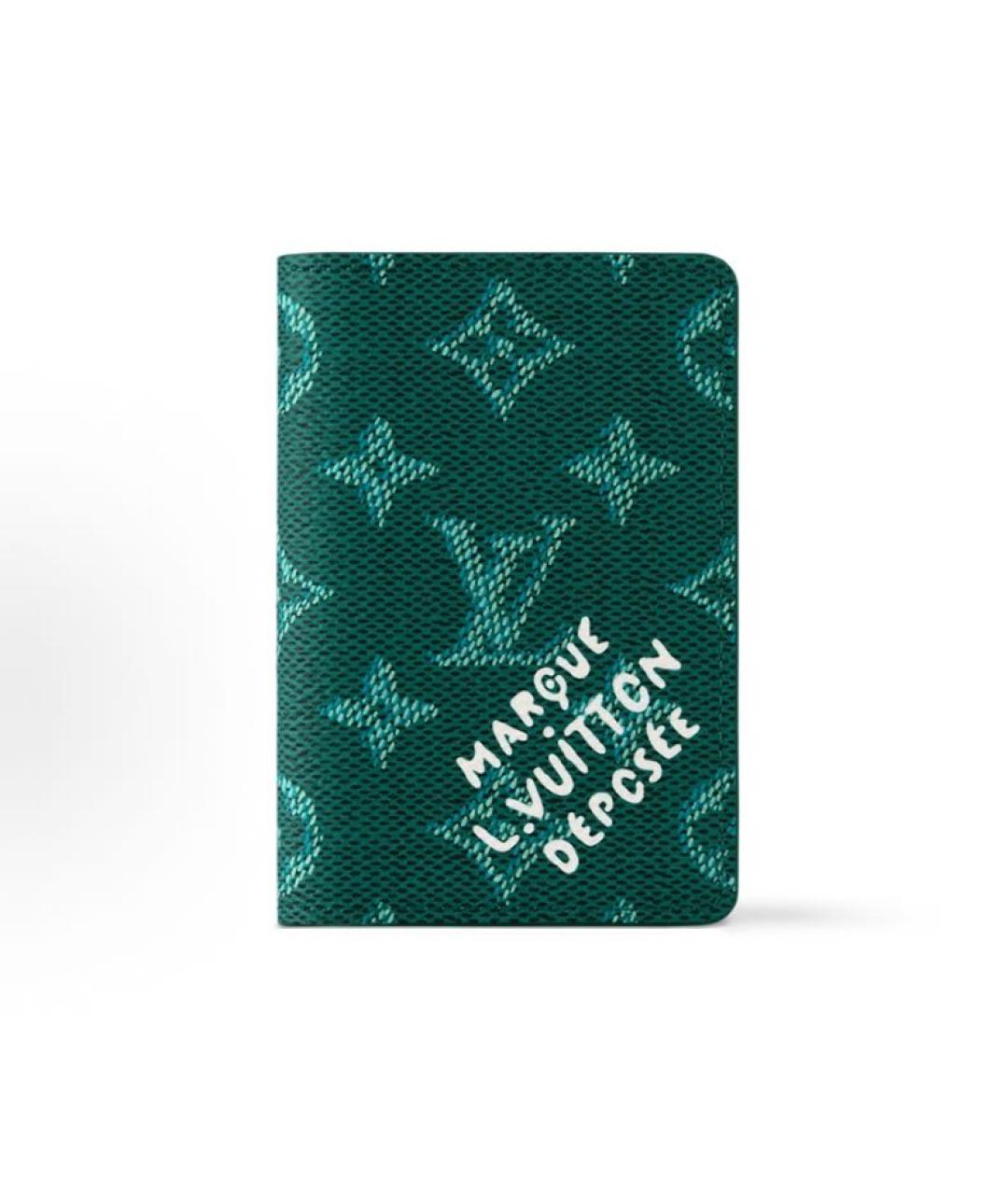 LOUIS VUITTON Зеленый кардхолдер, фото 5