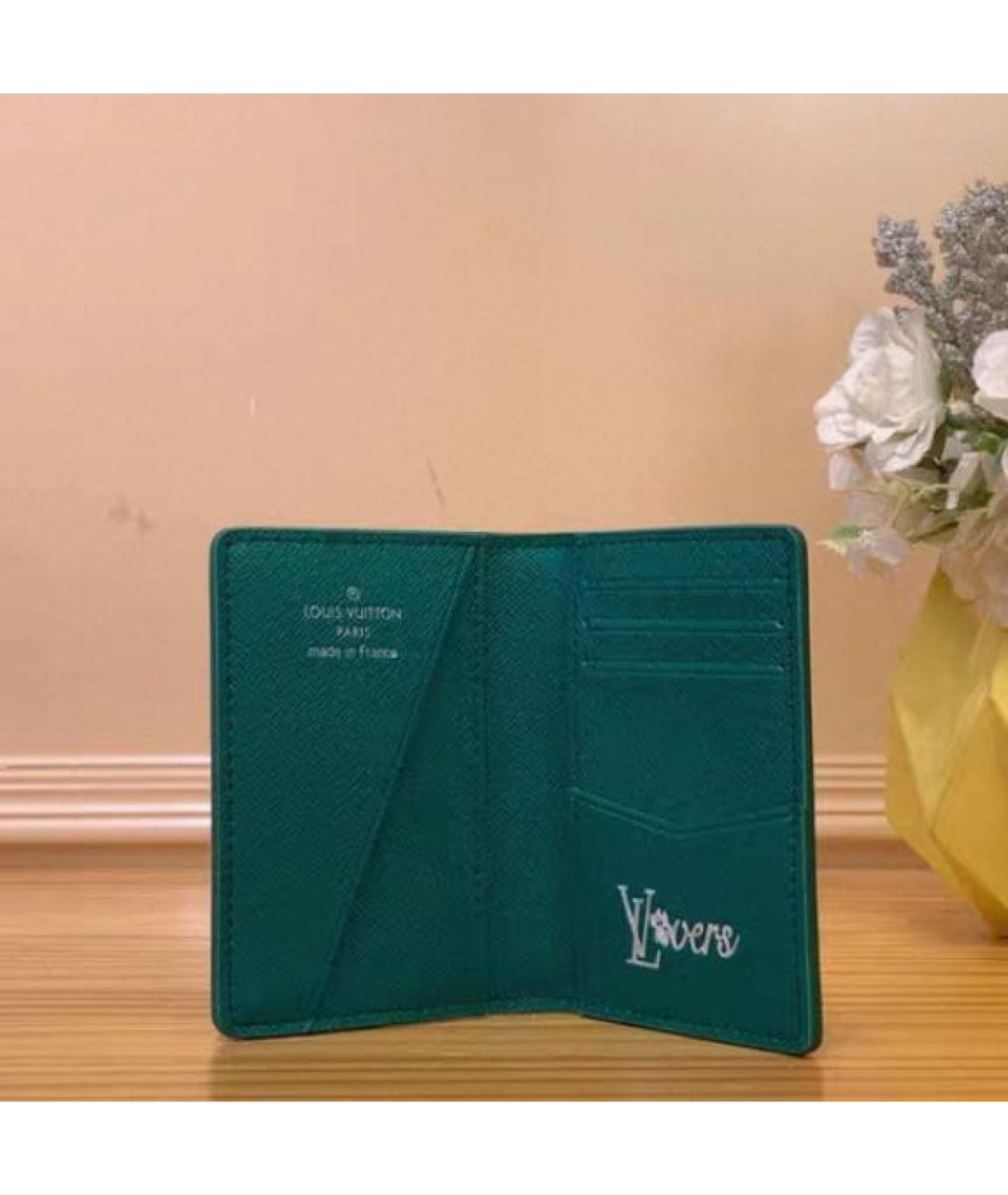 LOUIS VUITTON Зеленый кардхолдер, фото 4