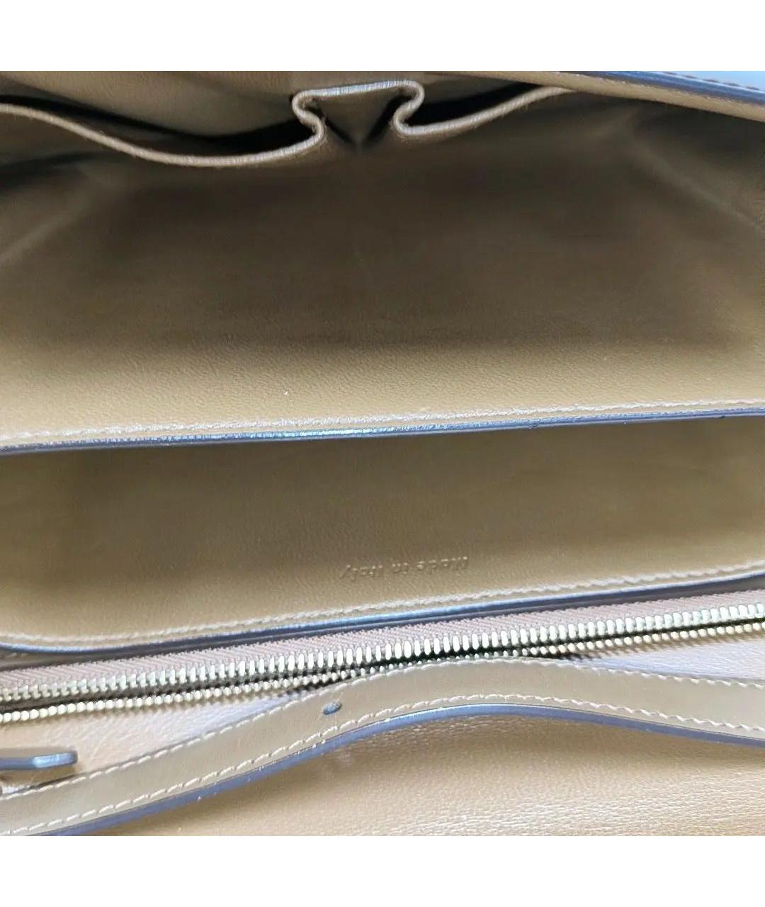 CELINE Коричневая кожаная сумка через плечо, фото 6