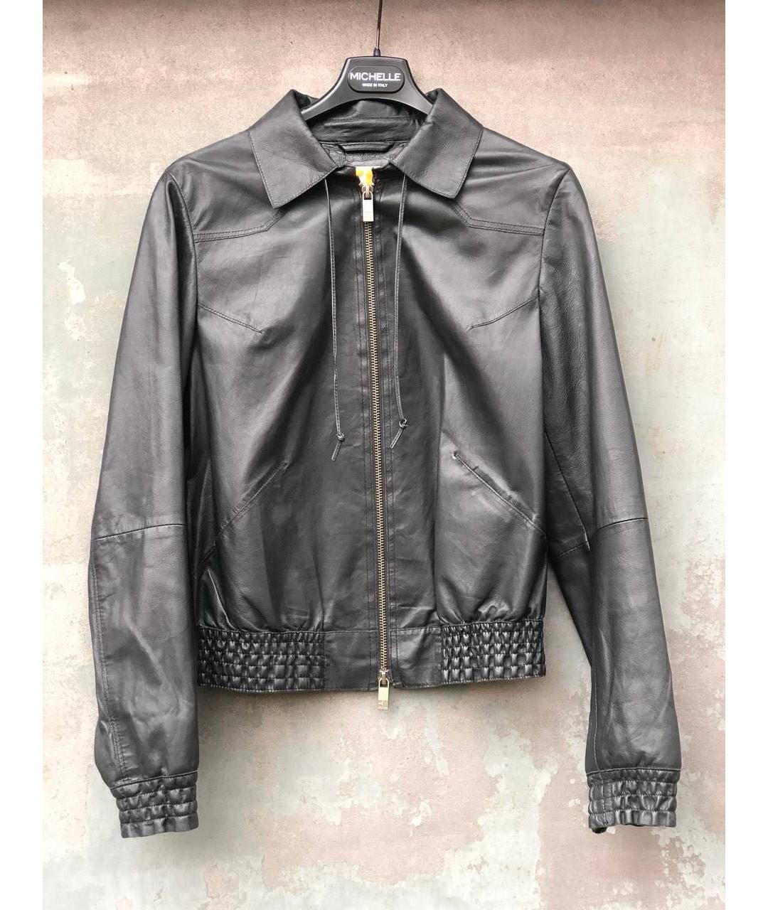 HUGO BOSS Черная кожаная куртка, фото 9