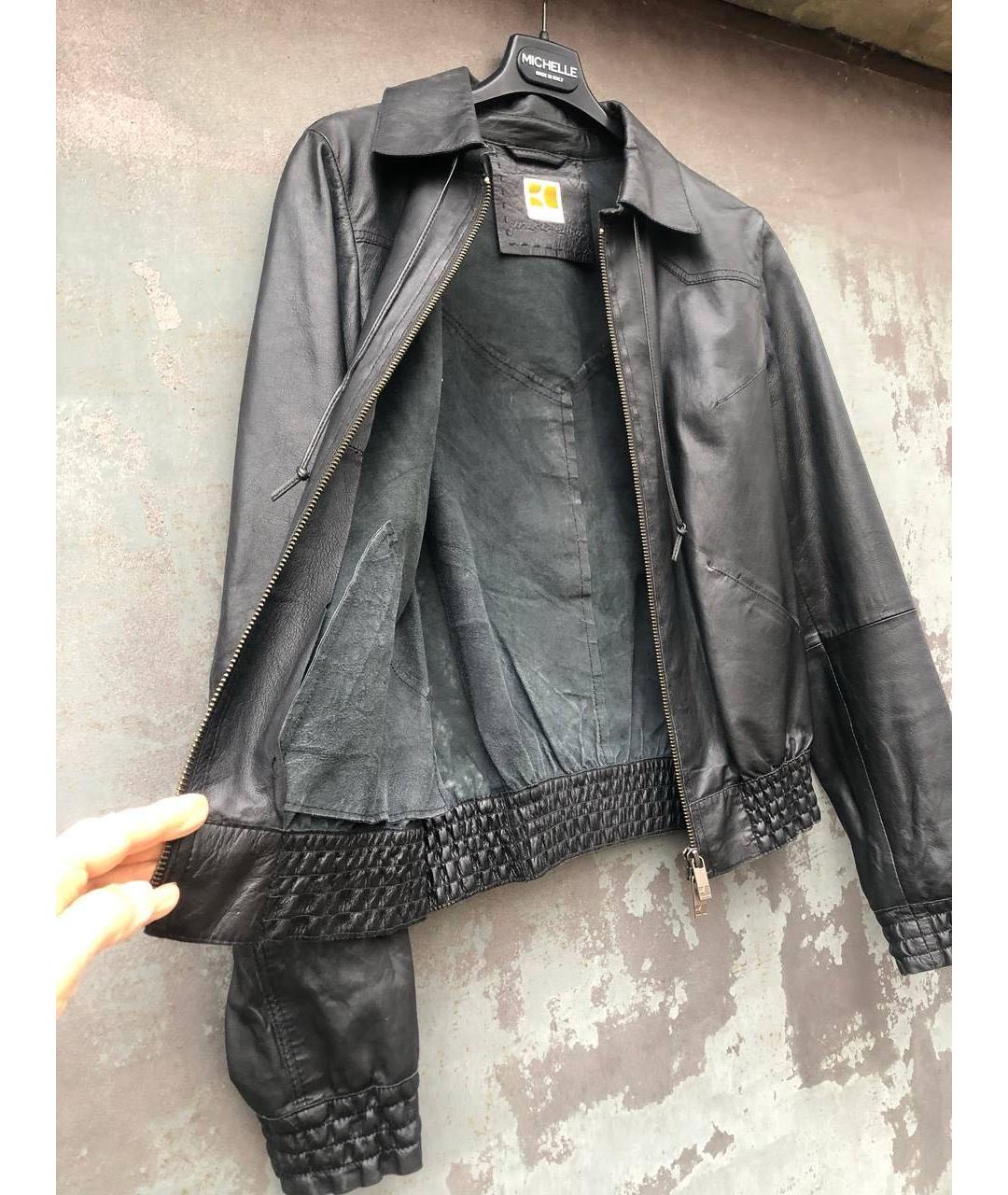 HUGO BOSS Черная кожаная куртка, фото 5