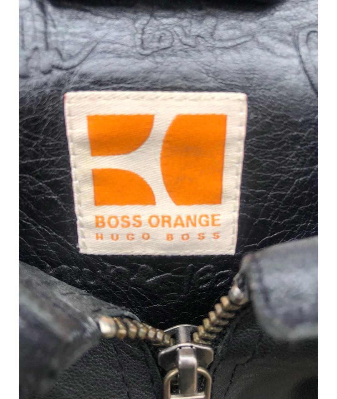 HUGO BOSS Черная кожаная куртка, фото 2