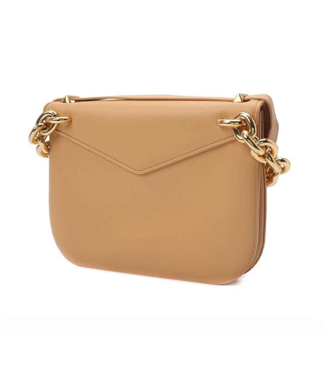 BOTTEGA VENETA Горчичная кожаная сумка через плечо, фото 3