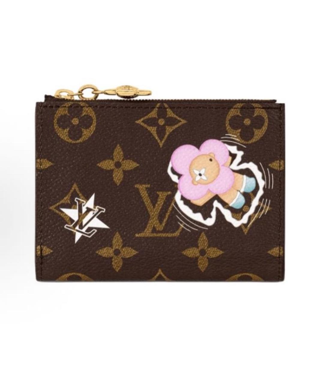 LOUIS VUITTON Коричневый кошелек, фото 3