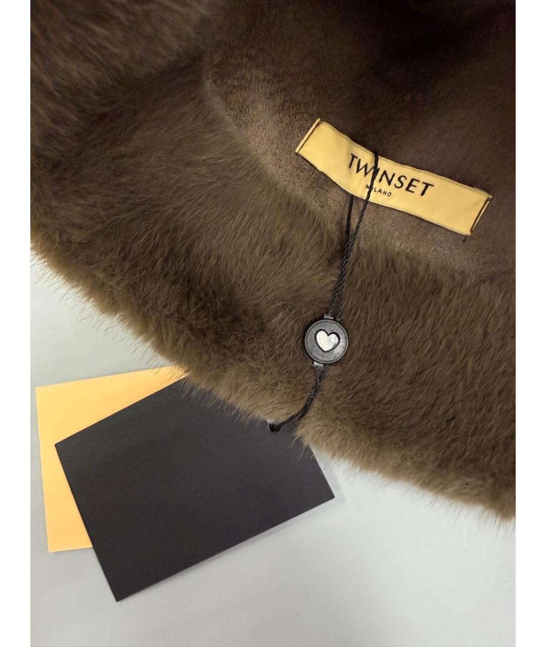 TWIN-SET Коричневая панама, фото 2