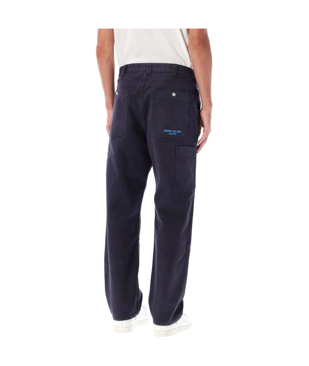 STONE ISLAND Черные повседневные брюки, фото 4