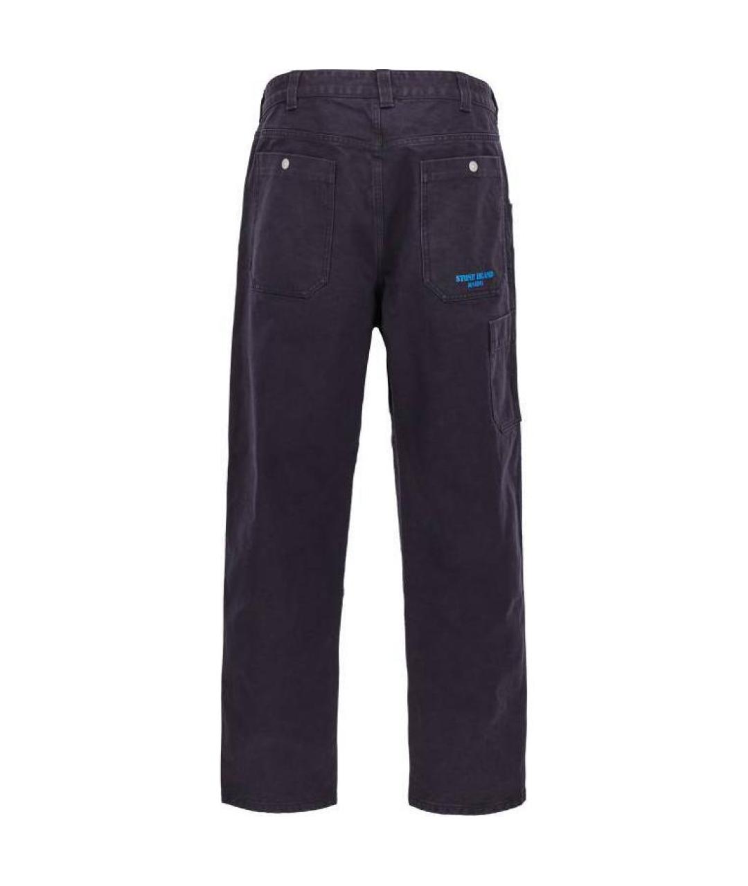 STONE ISLAND Черные повседневные брюки, фото 2