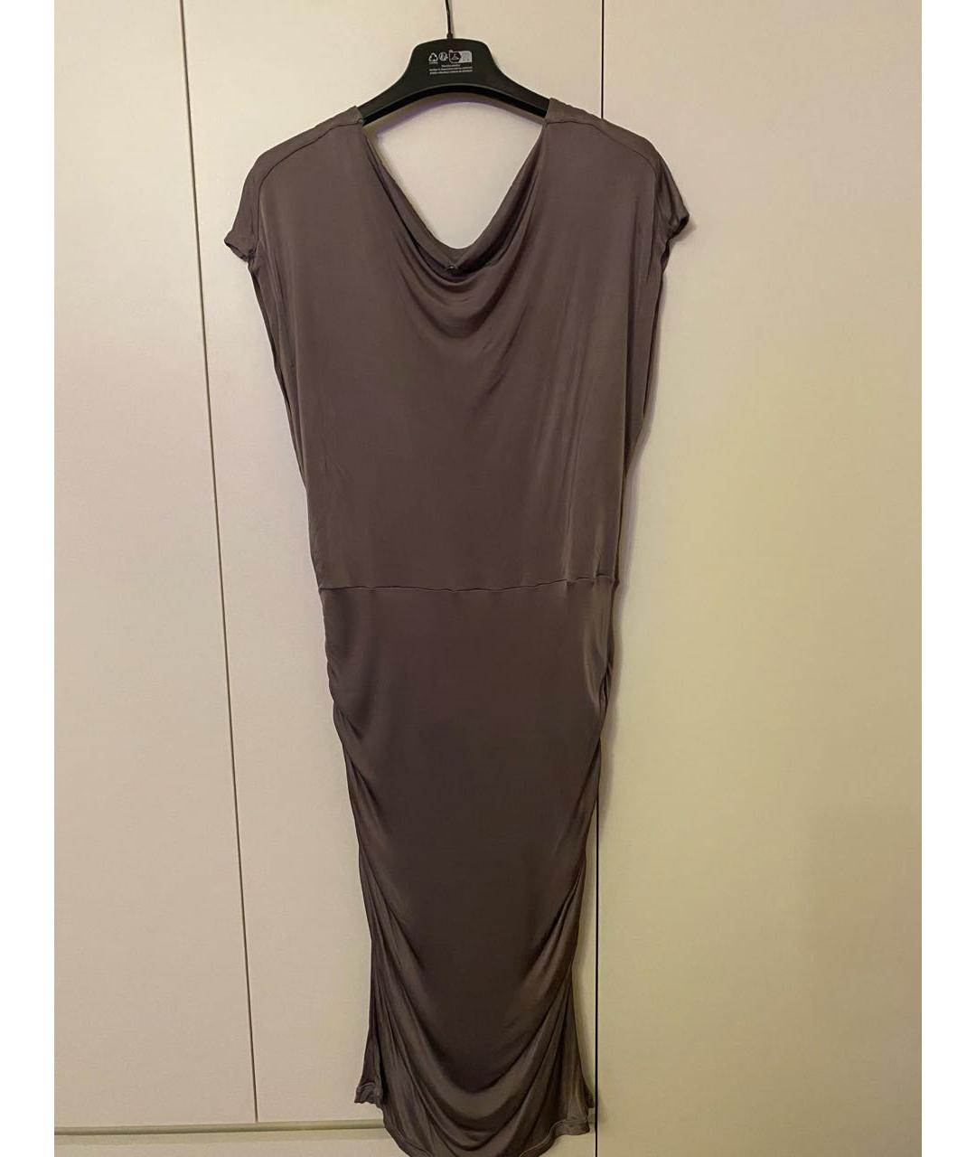 VERSACE COLLECTION Антрацитовое вискозное повседневное платье, фото 2