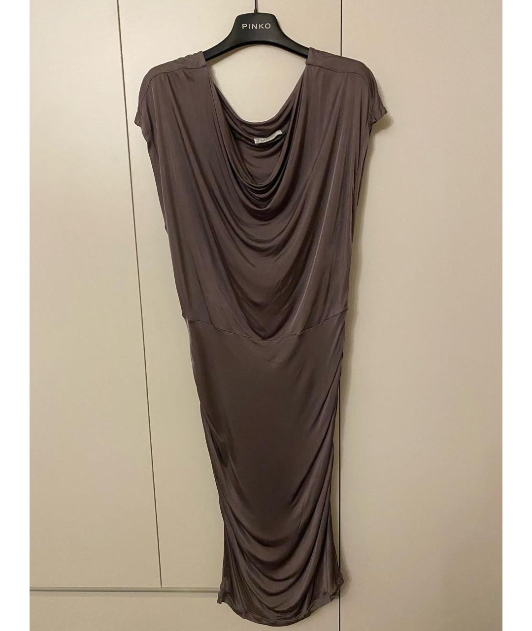 VERSACE COLLECTION Антрацитовое вискозное повседневное платье, фото 8