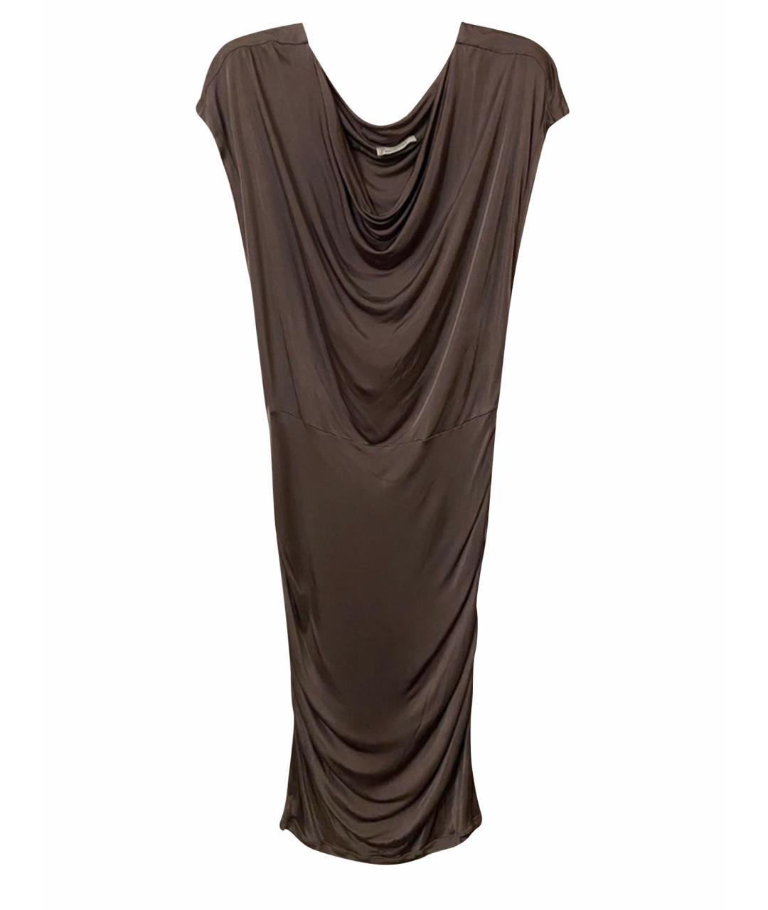 VERSACE COLLECTION Антрацитовое вискозное повседневное платье, фото 1