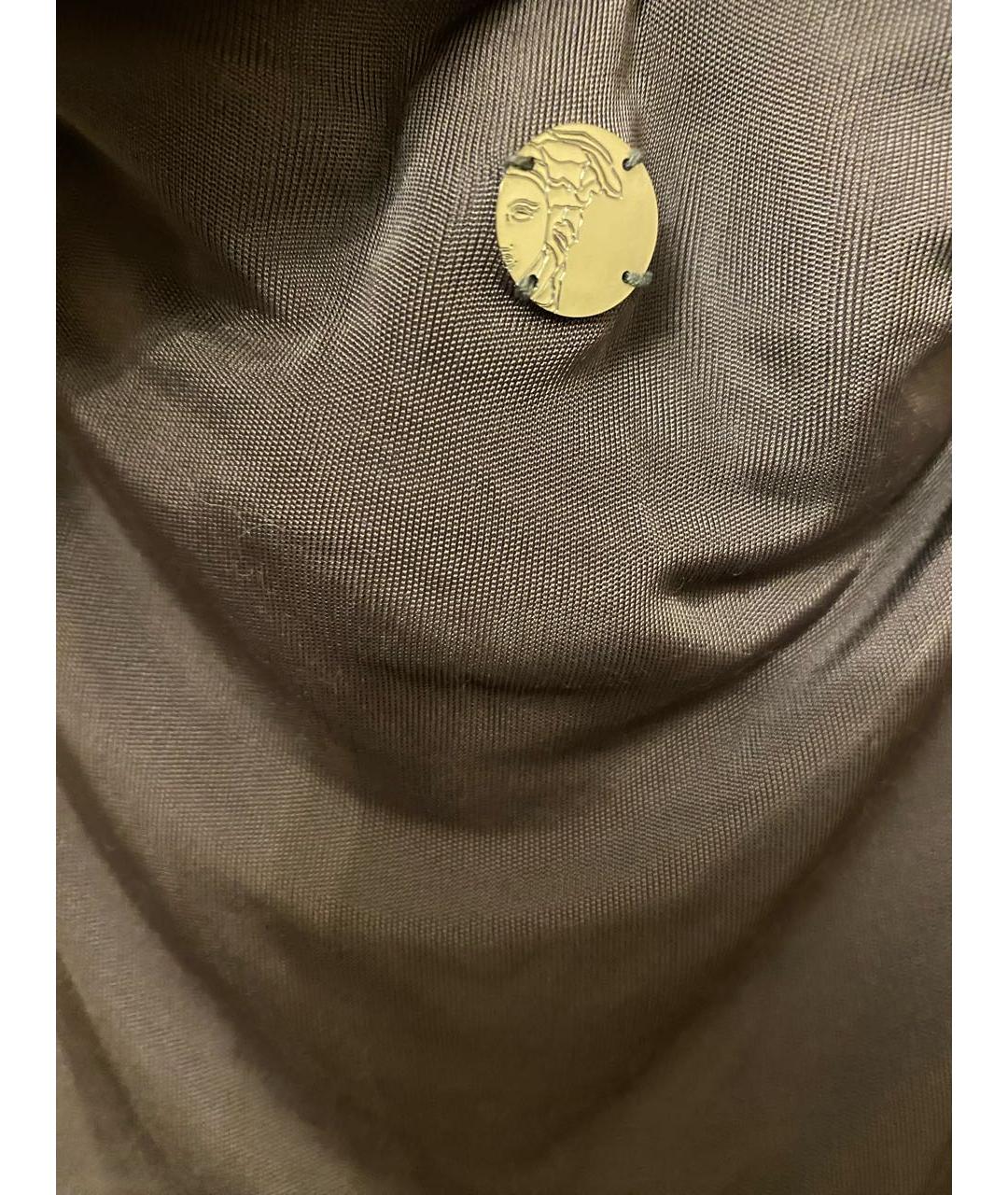 VERSACE COLLECTION Антрацитовое вискозное повседневное платье, фото 4