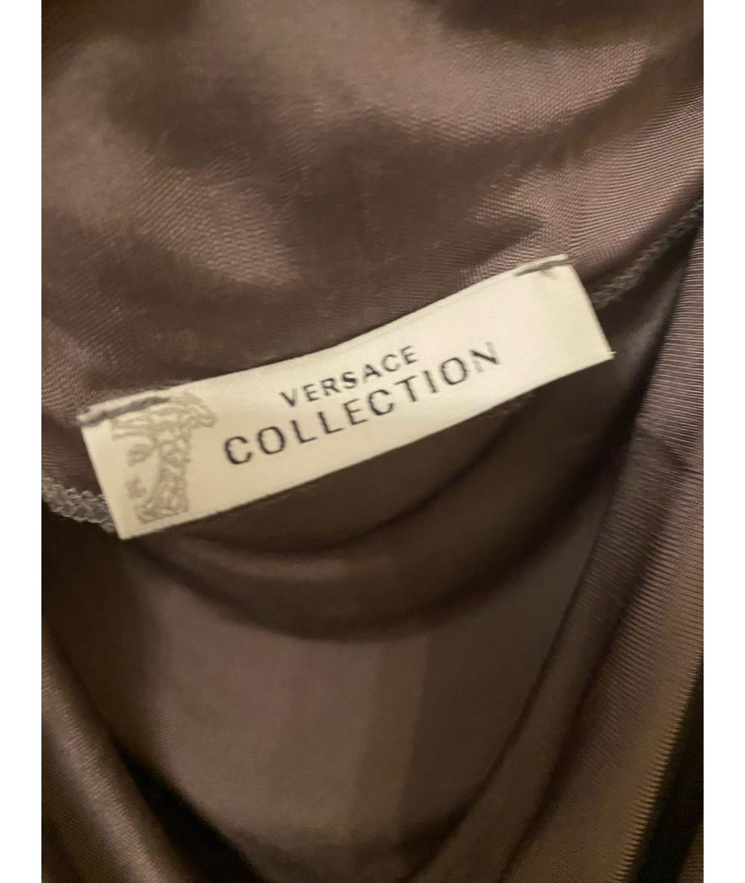 VERSACE COLLECTION Антрацитовое вискозное повседневное платье, фото 3