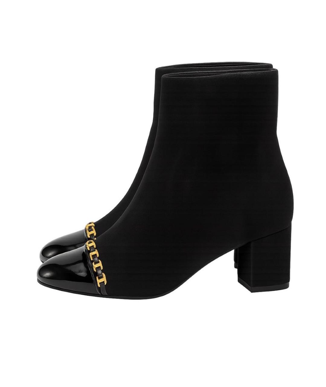 FERRAGAMO Черные замшевые ботильоны, фото 10