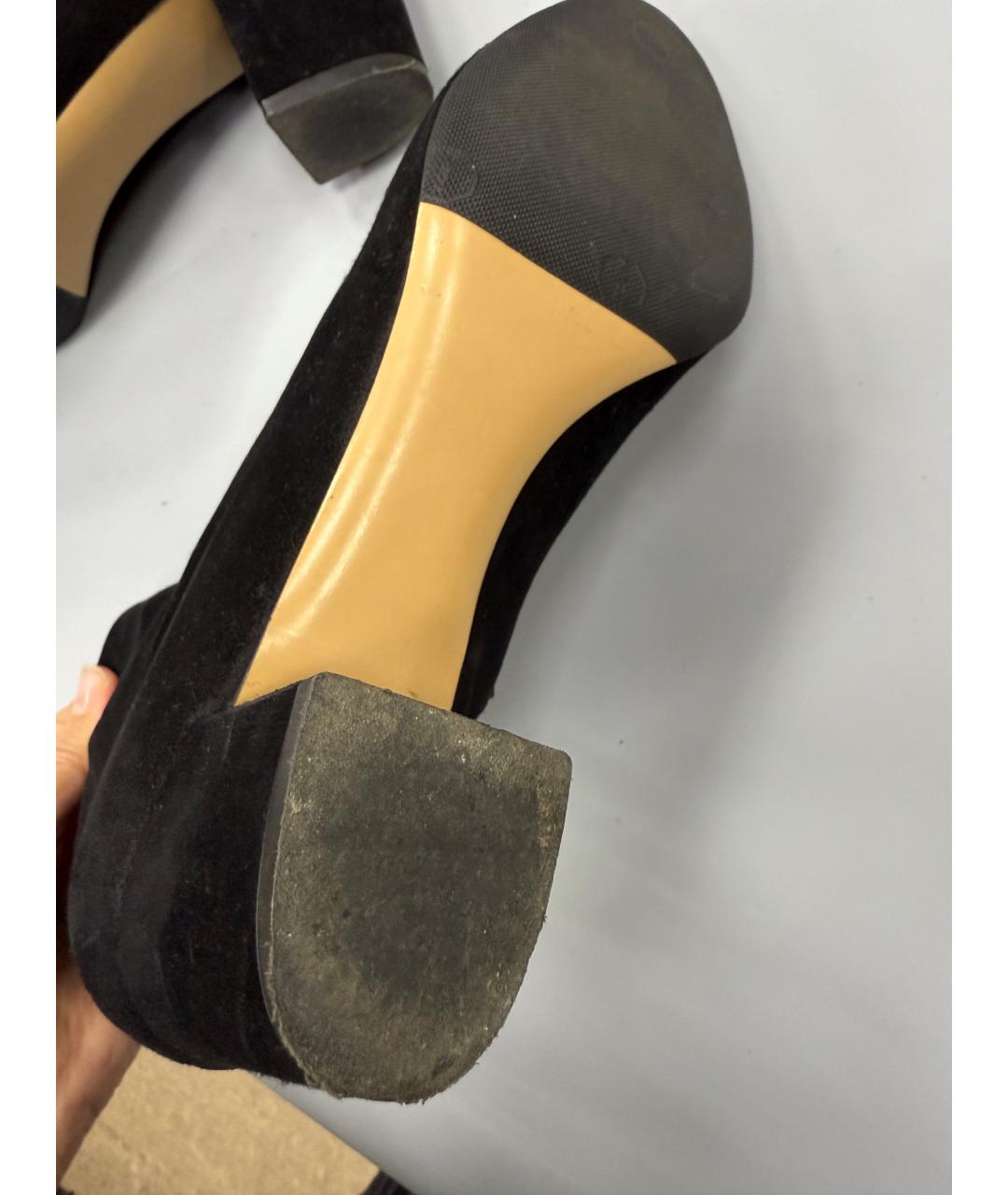 FERRAGAMO Черные замшевые ботильоны, фото 8