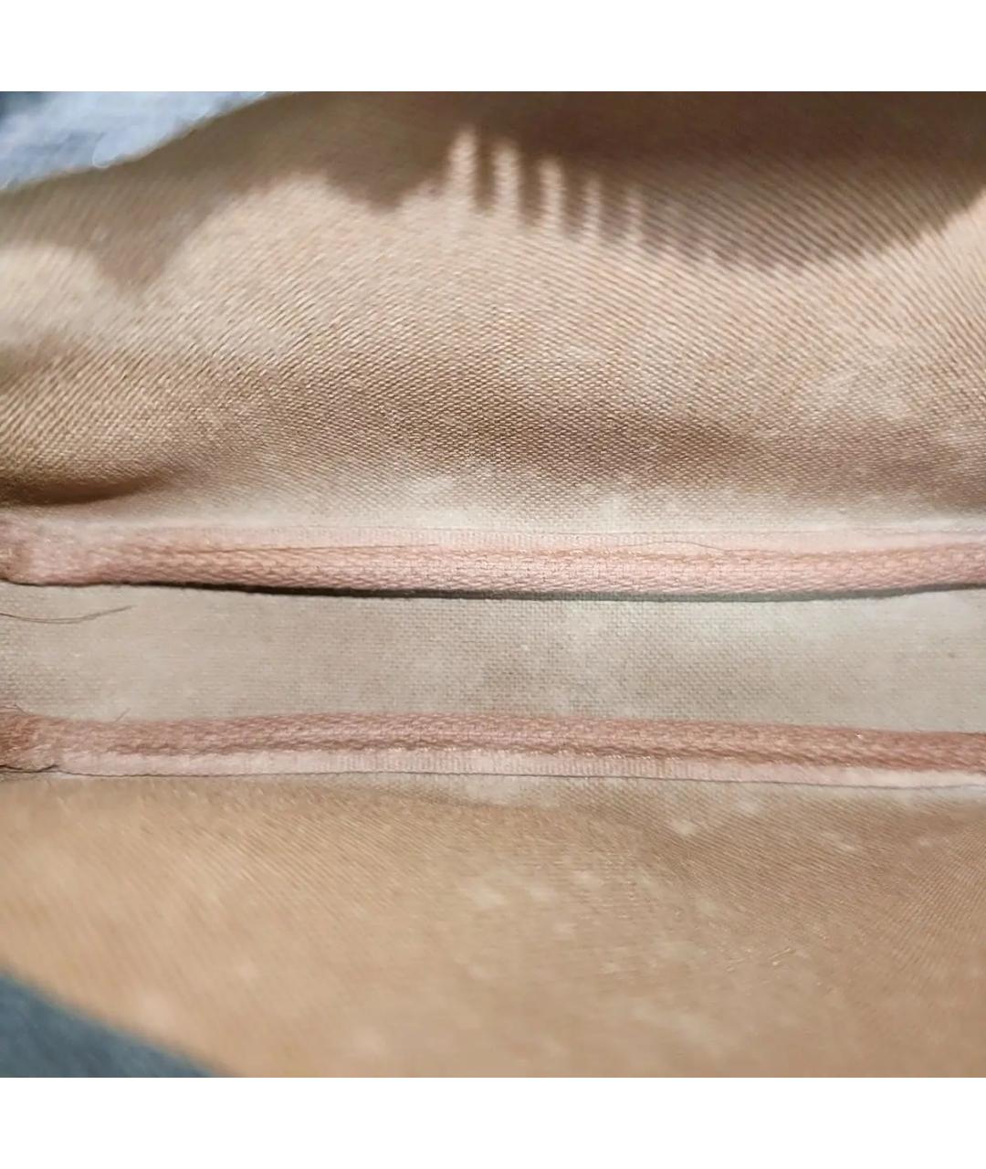 LOUIS VUITTON Коричневая кожаная сумка с короткими ручками, фото 6