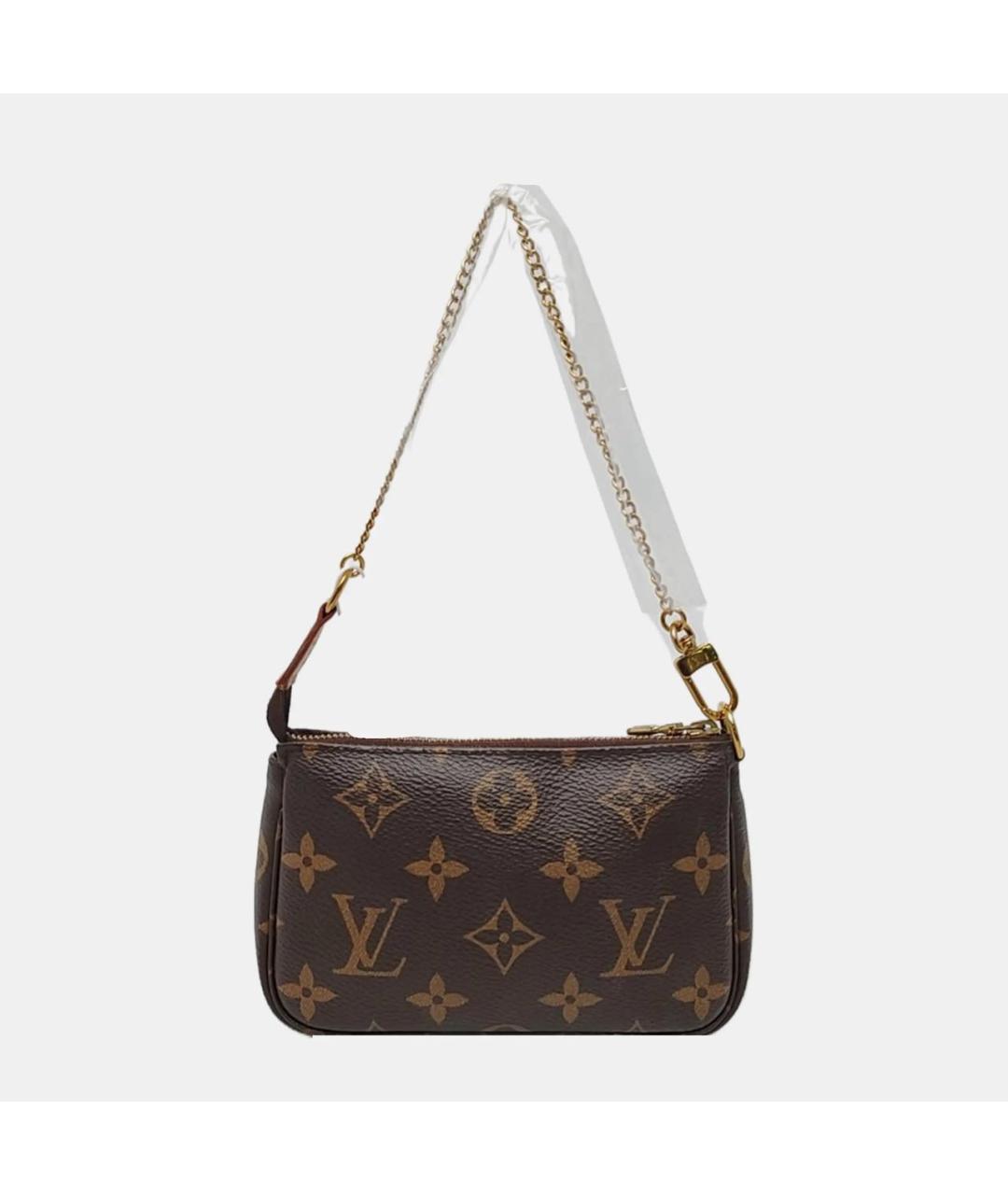 LOUIS VUITTON Коричневая кожаная сумка с короткими ручками, фото 4