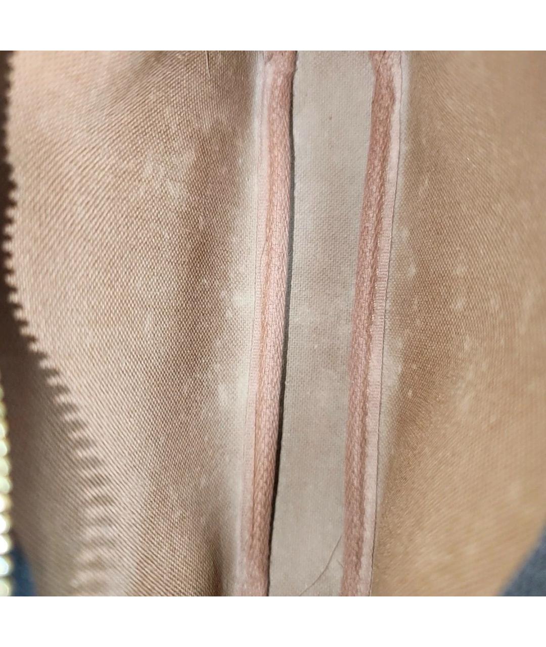 LOUIS VUITTON Коричневая кожаная сумка с короткими ручками, фото 8