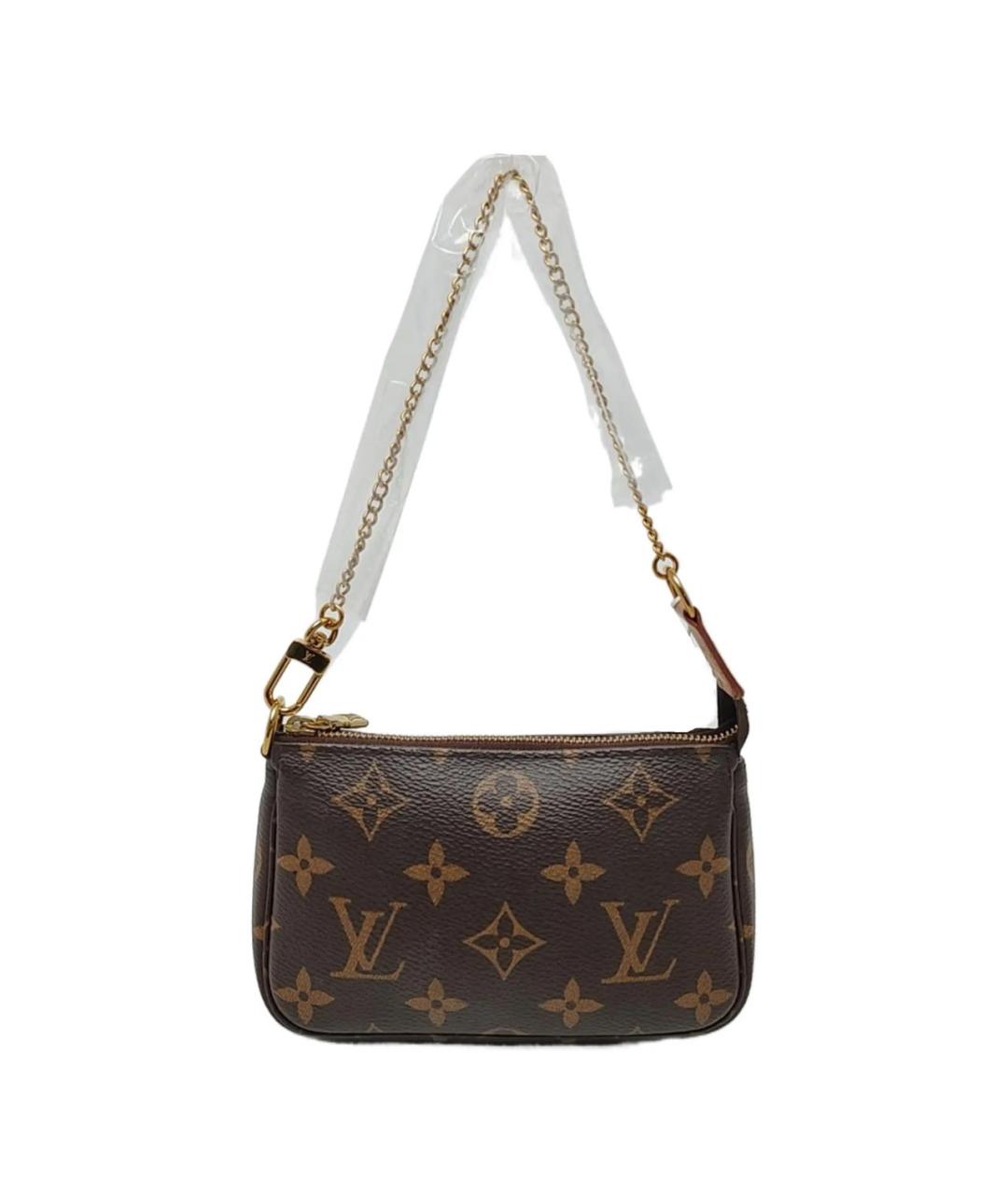 LOUIS VUITTON Коричневая кожаная сумка с короткими ручками, фото 9