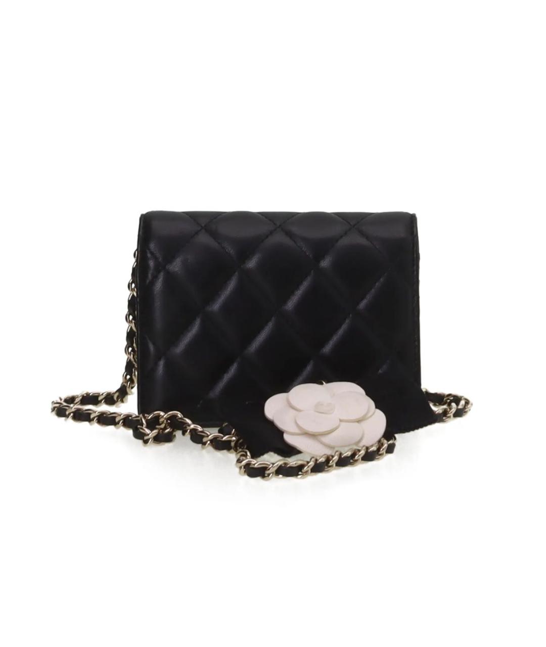 CHANEL Черная кожаная сумка через плечо, фото 4