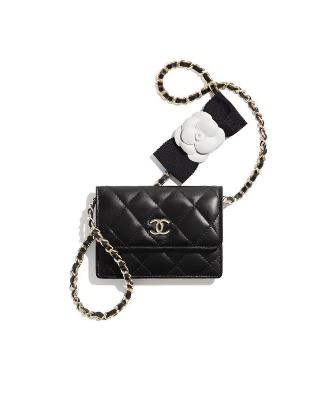 CHANEL Черная кожаная сумка через плечо, фото 9