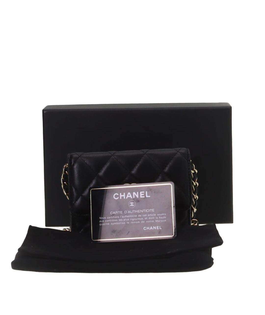 CHANEL Черная кожаная сумка через плечо, фото 2