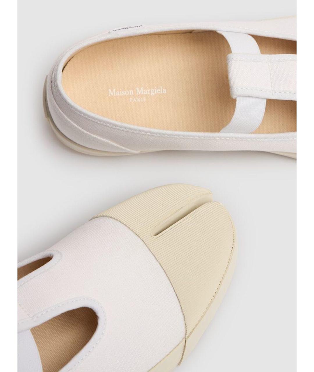 MAISON MARGIELA Белые текстильные балетки, фото 3
