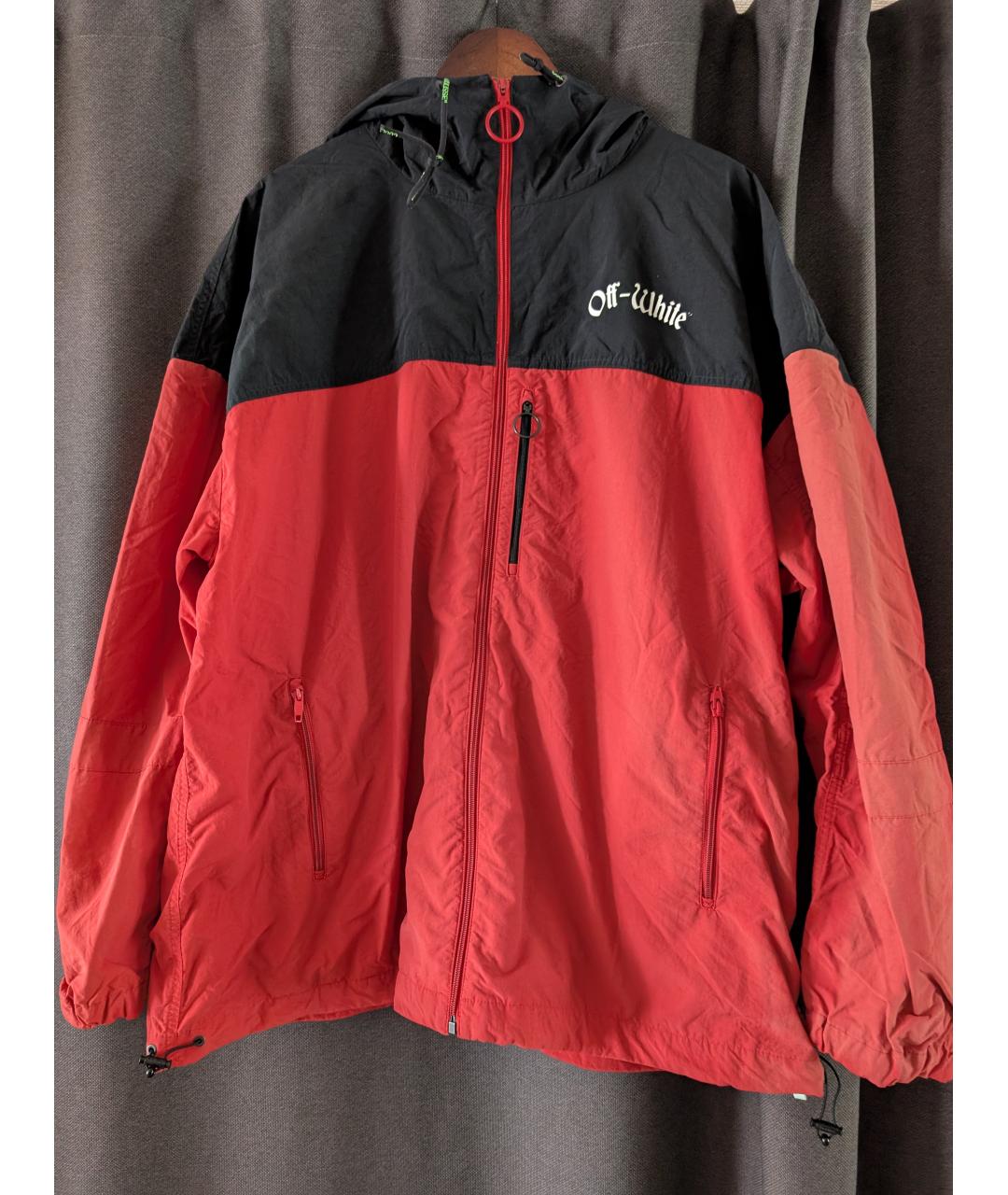 OFF-WHITE Красная полиамидовая куртка, фото 2