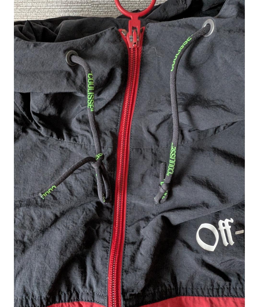 OFF-WHITE Красная полиамидовая куртка, фото 4