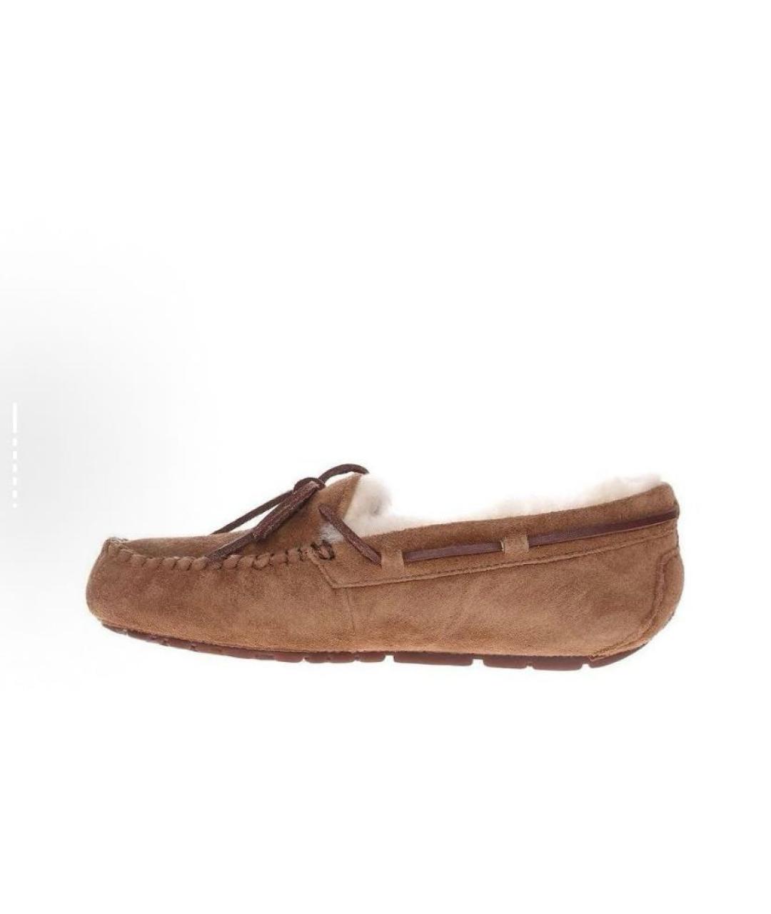 UGG AUSTRALIA Бежевые замшевые мокасины, фото 2