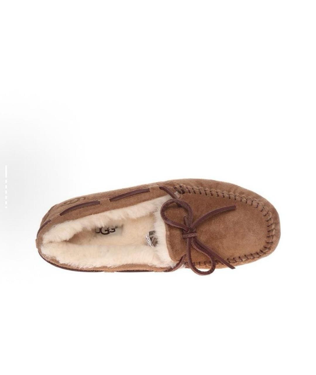 UGG AUSTRALIA Бежевые замшевые мокасины, фото 5