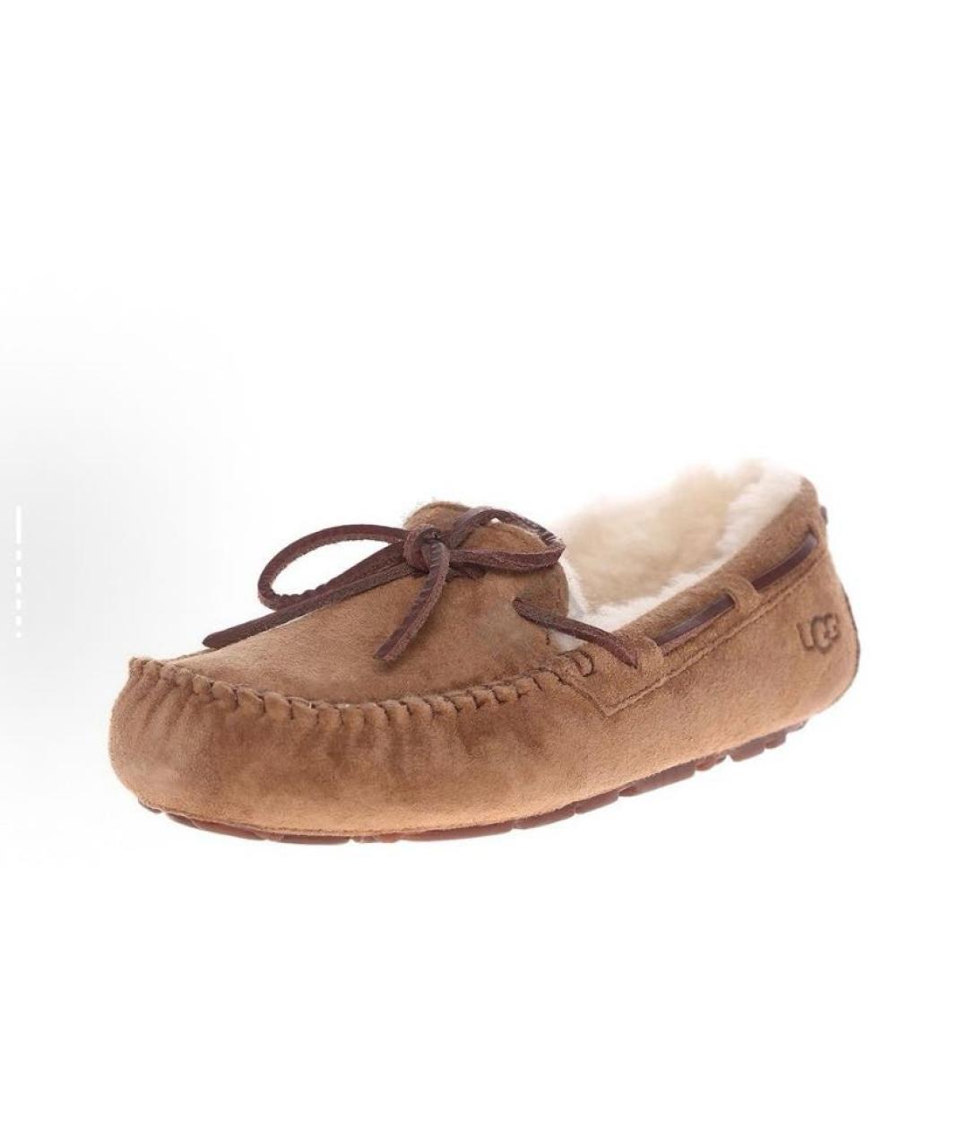 UGG AUSTRALIA Бежевые замшевые мокасины, фото 3