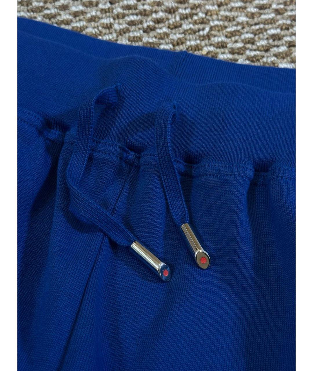 KITON Синие хлопковые повседневные брюки, фото 5