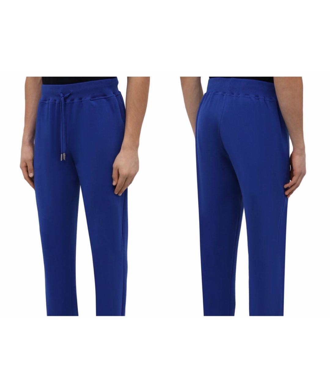 KITON Синие хлопковые повседневные брюки, фото 4