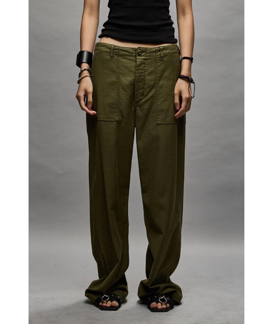 R13 Хаки хлопковые брюки широкие, фото 7