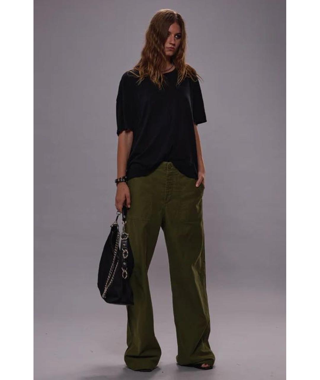 R13 Хаки хлопковые брюки широкие, фото 6