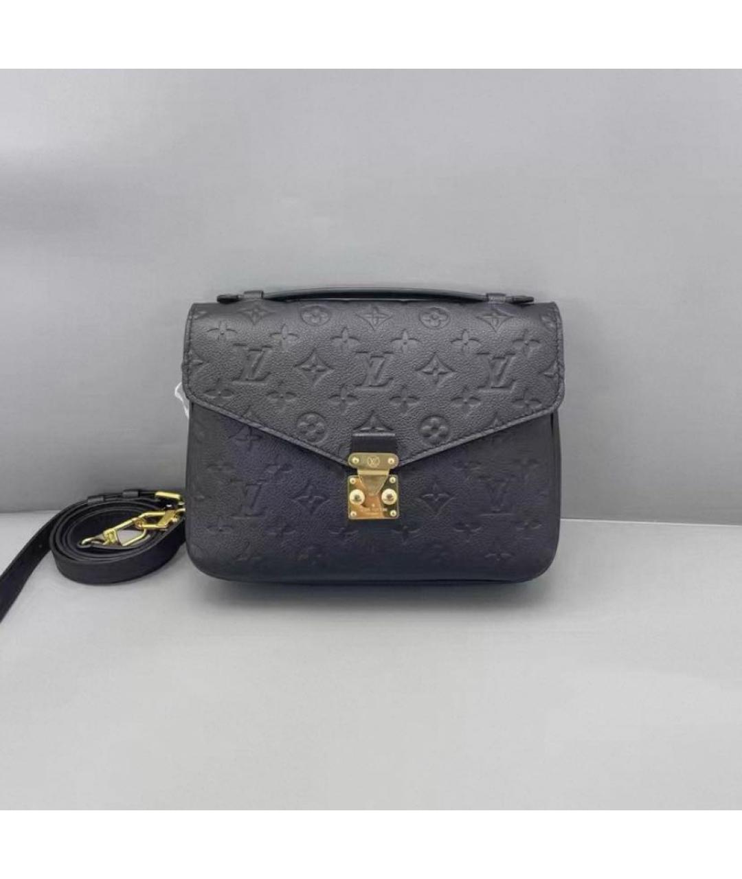 LOUIS VUITTON Черная кожаная сумка через плечо, фото 2