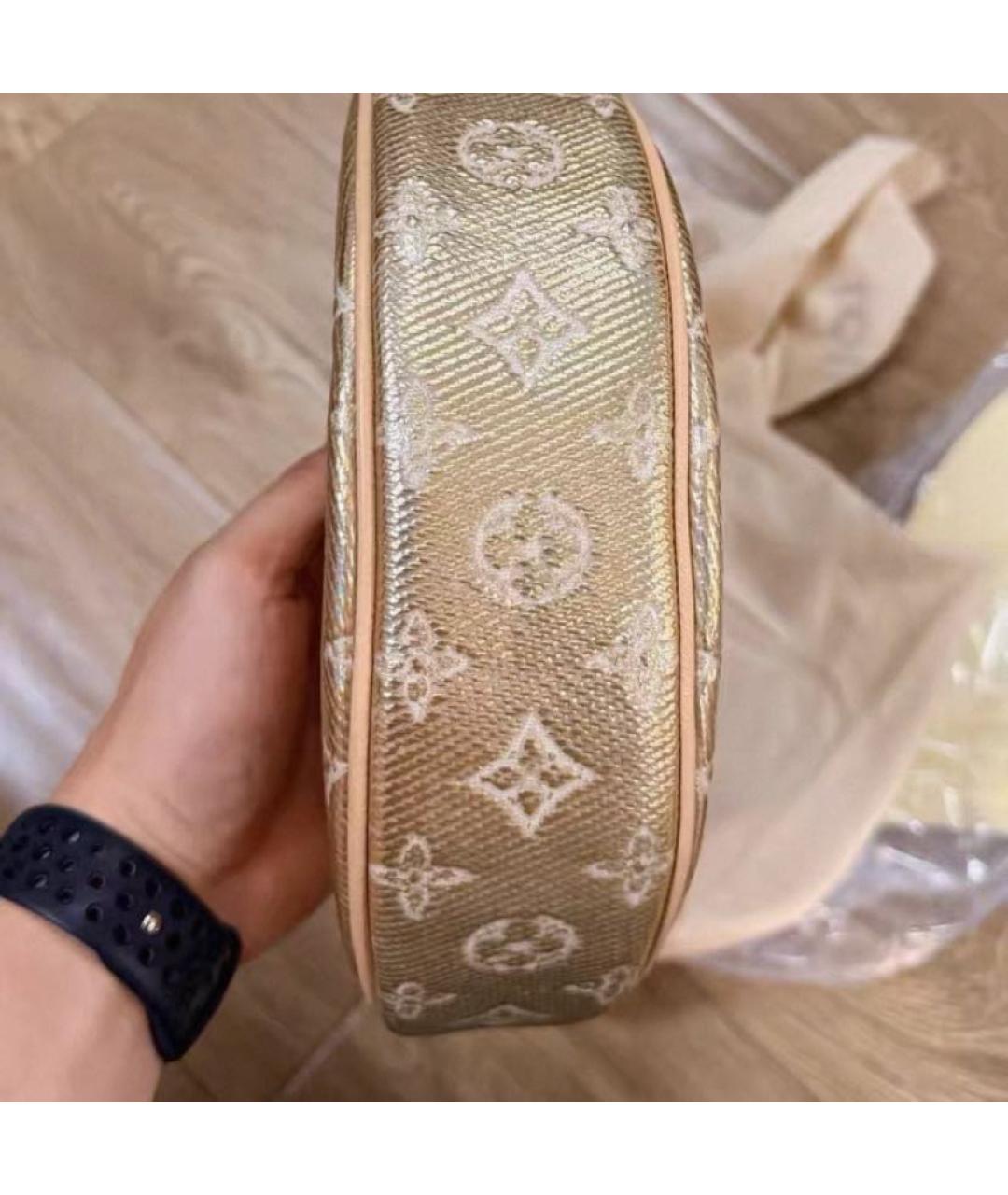 LOUIS VUITTON Бежевая тканевая сумка через плечо, фото 4
