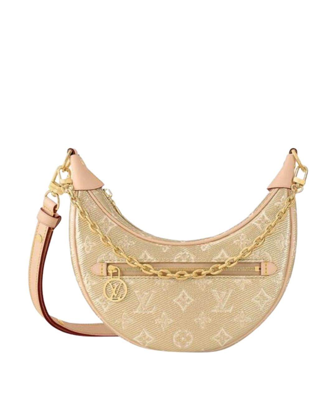 LOUIS VUITTON Бежевая тканевая сумка через плечо, фото 1