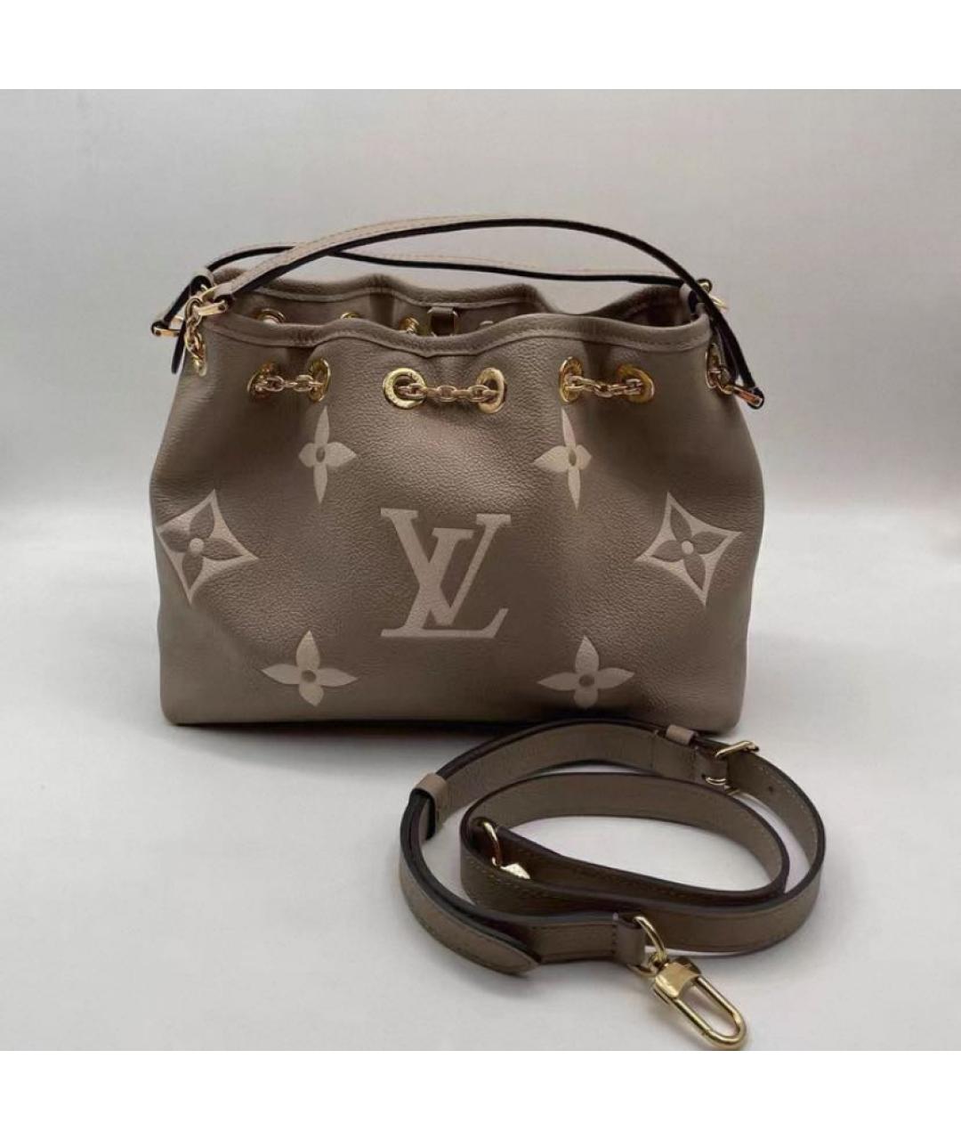 LOUIS VUITTON Бежевая кожаная сумка через плечо, фото 2