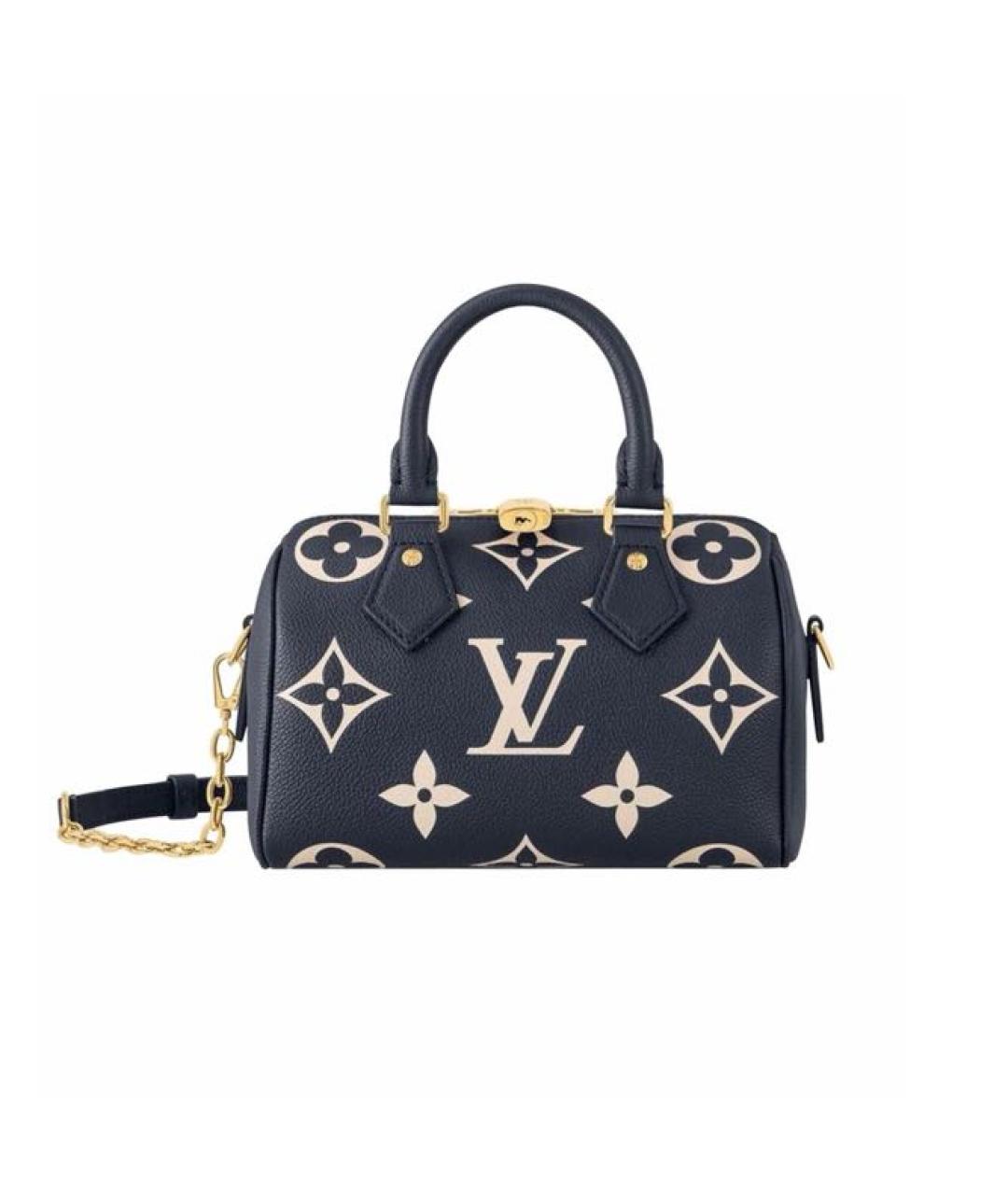 LOUIS VUITTON Темно-синяя кожаная сумка через плечо, фото 5