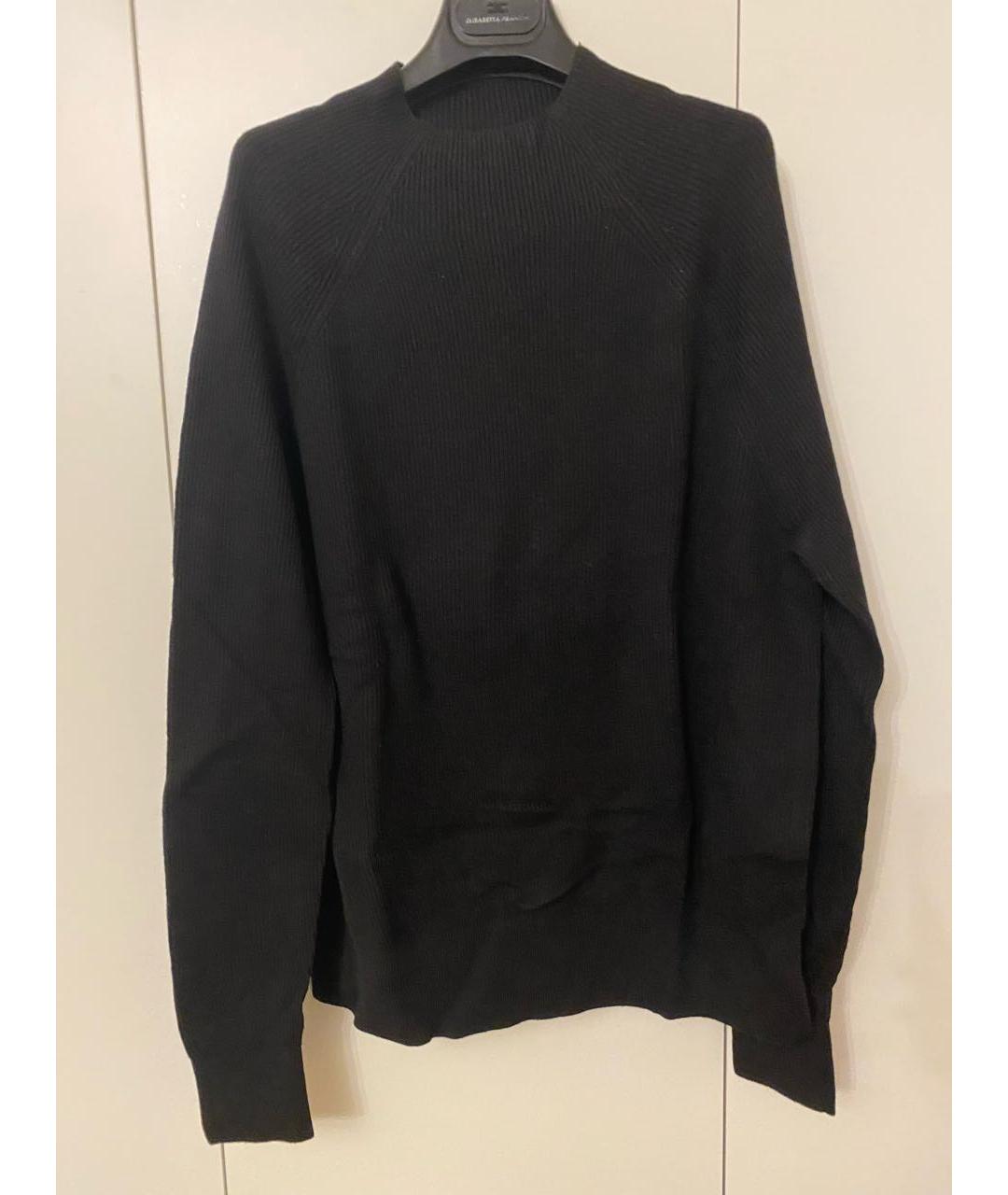 CALVIN KLEIN Черный хлопковый джемпер / свитер, фото 2