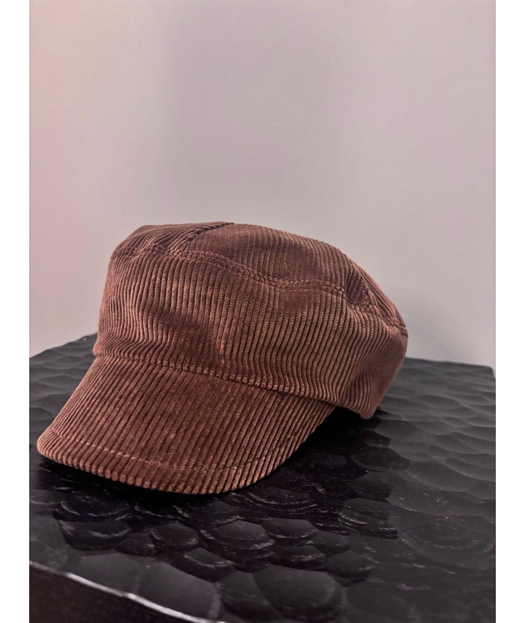 PRADA Коричневая хлопковая кепка, фото 4
